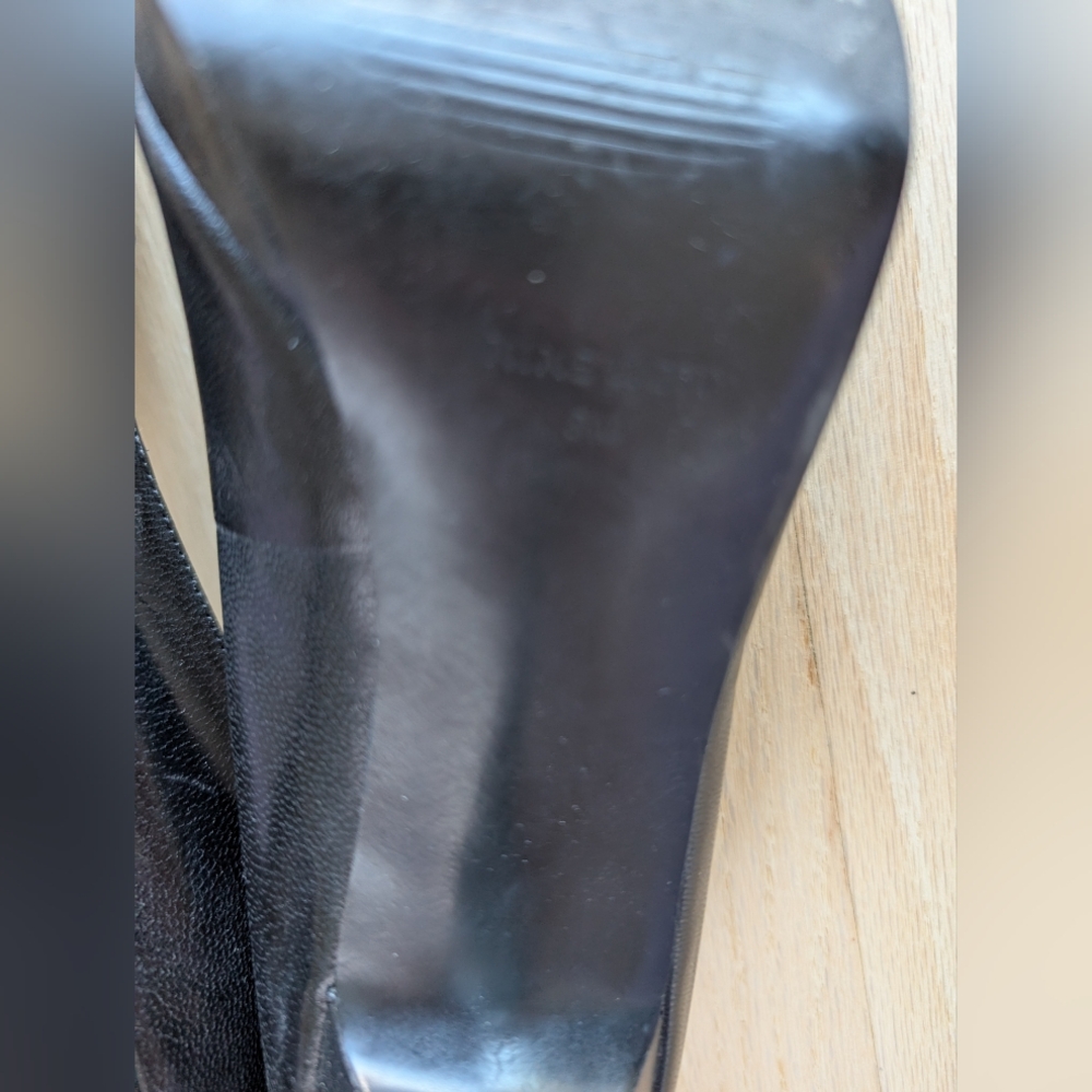 Nine West Classic Platform Stilleto Black Leather Heels (Size 8) - Picture 14 of 16
